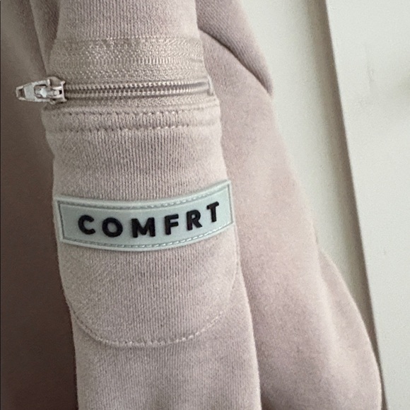EUC Comfrt signature Hoodie Mauve Beige Bark sweatshirt Sz S - Picture 4 of 8